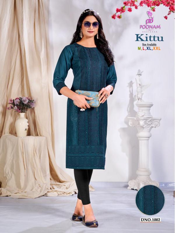 Poonam Kittu Silk Fancy Designer Kurti Collection